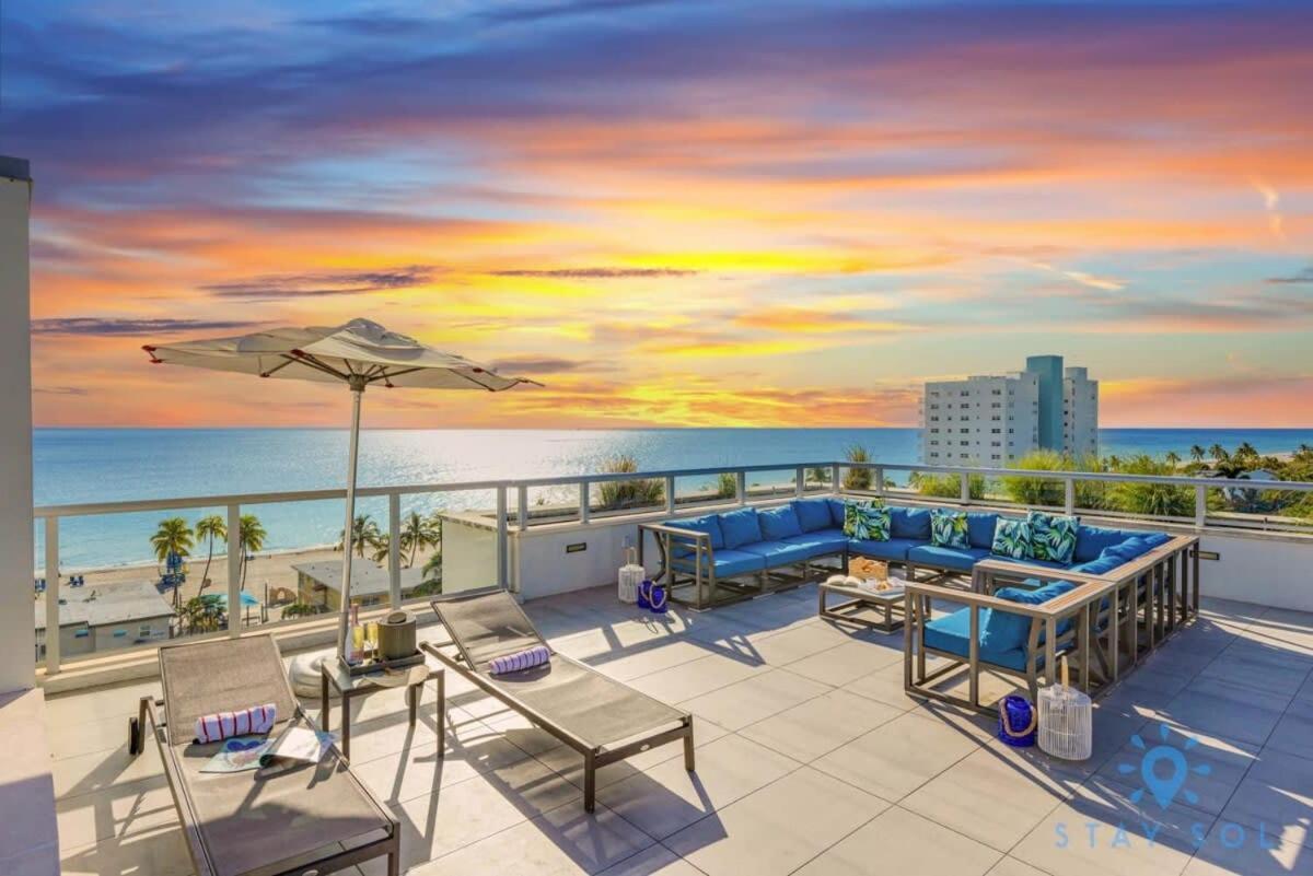 Rooftop Pool - Ocean View Balcony - Hollywood Beach Dış mekan fotoğraf