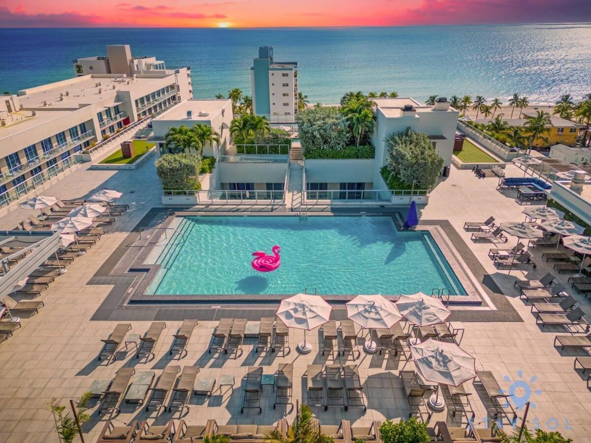 Rooftop Pool - Ocean View Balcony - Hollywood Beach Dış mekan fotoğraf